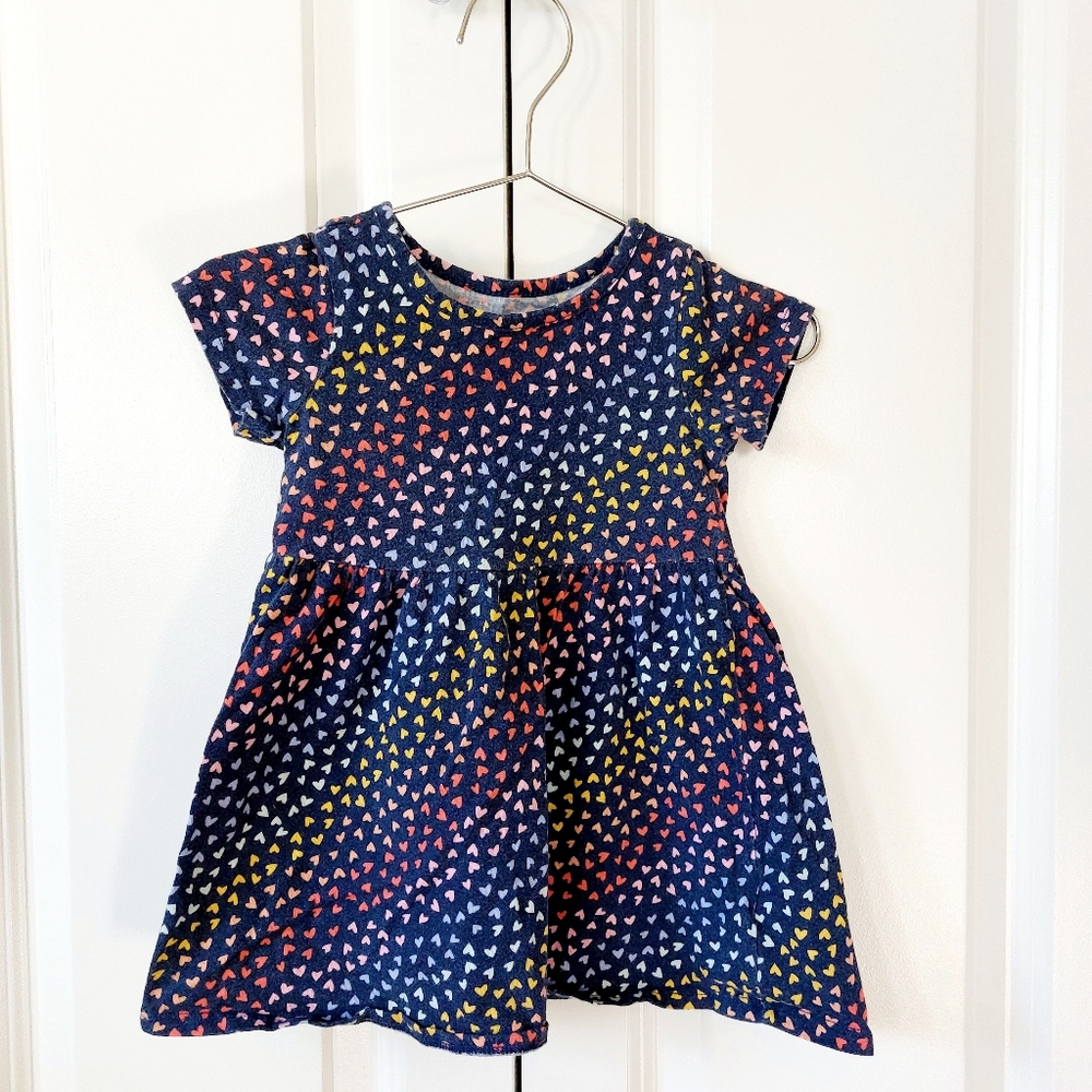 Old Navy Fit & Flare Rainbow Heart Dress 18m‎ Size